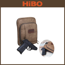 TOURBON Brown PU men's cross-body concealed carry holster inside purse bag